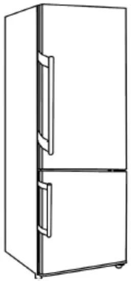 FORNO FFFFD1948 24S 11 1 CU FT Bottom Mount Refrigerator Stainless Steel with Side Grip Handle