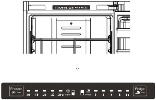 FORNO FFFFD1948 24S 11 1 CU FT Bottom Mount Refrigerator Stainless Steel with Side Grip Handle - Sabbath control mode steps