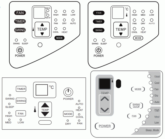 Midea MWF09HB4 Window Type Room Air Conditioner - OPERATION INSTRUCTIONS