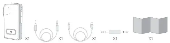 MPOW MPBH129CB DWR20 Bluetooth Music Receiver - package list