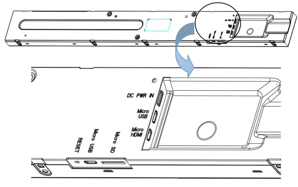 LG LD230EKS-FPN1 23 Inch In cell Strip Touch Screen with Android Operating System - USB adapter 3