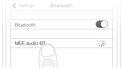 Bluetooth menu