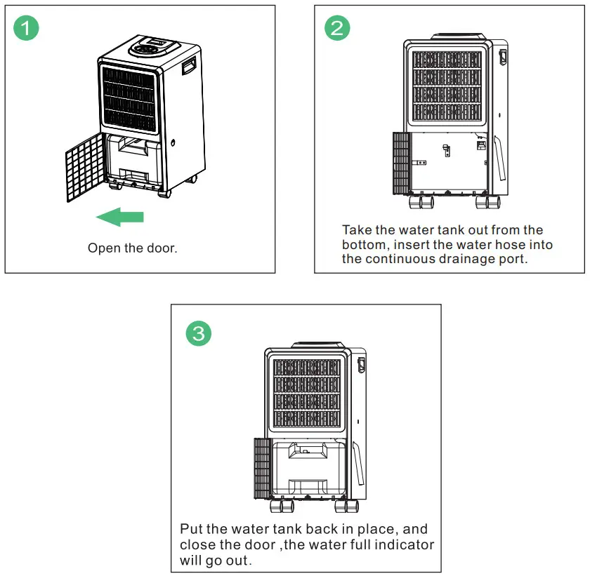 wayker YDA 858E Home Dehumidifier - Continuous Drainage