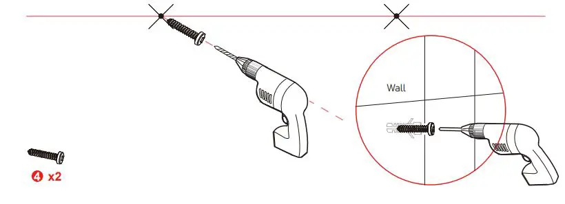KEONJINN B09Q2SYCJG Oval Mirror LED Bathroom Mirror Instruction Manual - Drive in the screw cross the boom support.