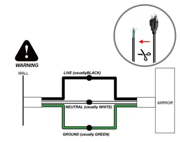 KEONJINN B09Q2SYCJG Oval Mirror LED Bathroom Mirror Instruction Manual - We provide plug with mirrors
