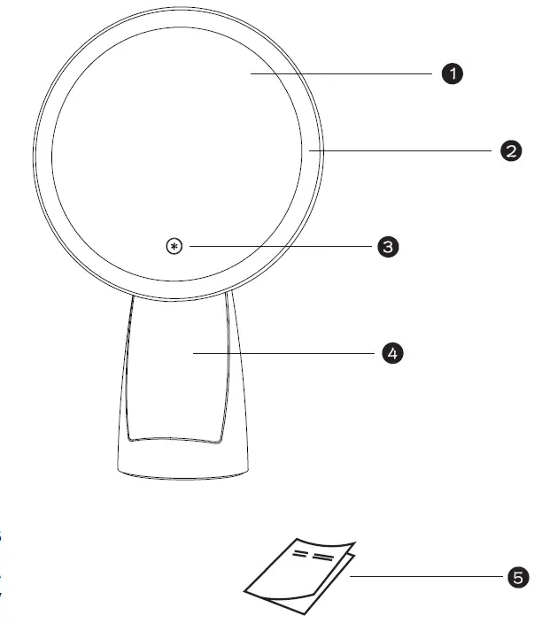 Leader Premiums 25022 Light Mirror With Wireless Charger 1