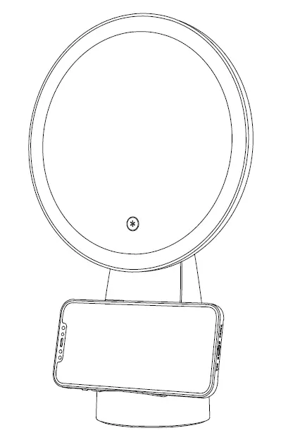 Leader Premiums 25022 Light Mirror With Wireless Charger