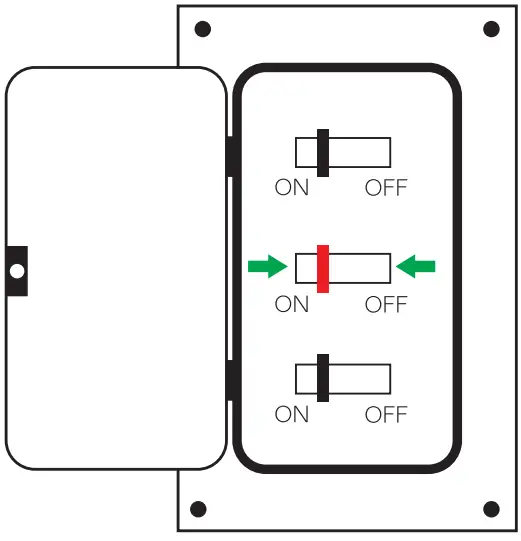 Turn on circuit breaker