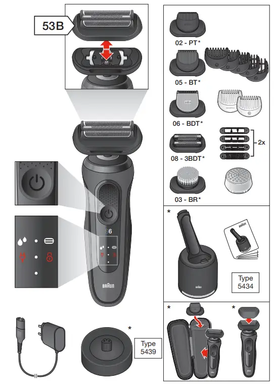 BRAUN Type 5762 Replacement Shaver Body - figure 1