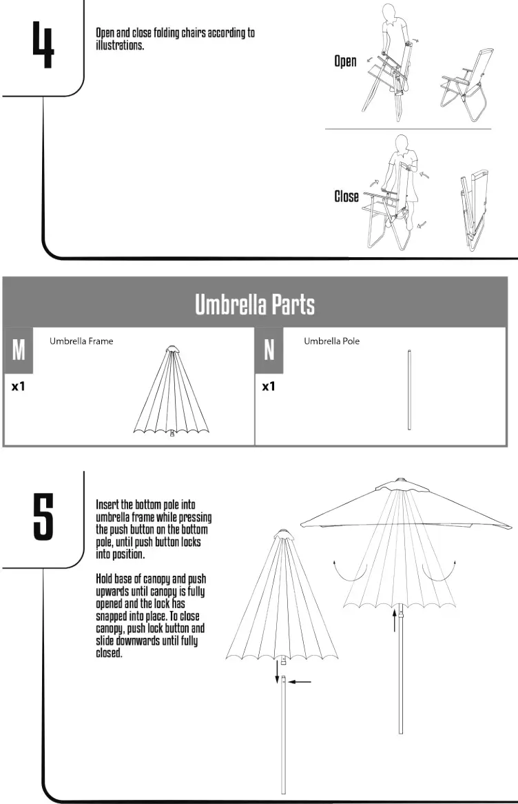 Patio Premier Square Table 6pcPatio Set - Assembly 2