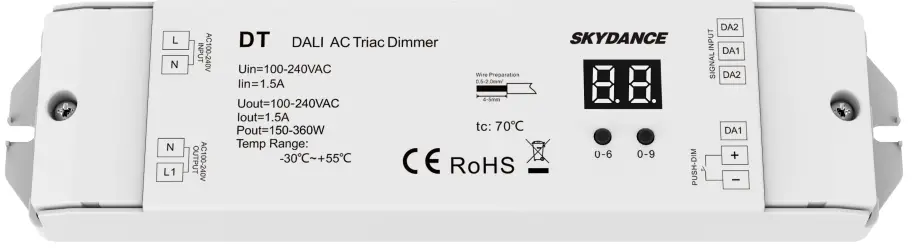 SKYDANCE DT AC Triac DALI Dimmer-prod