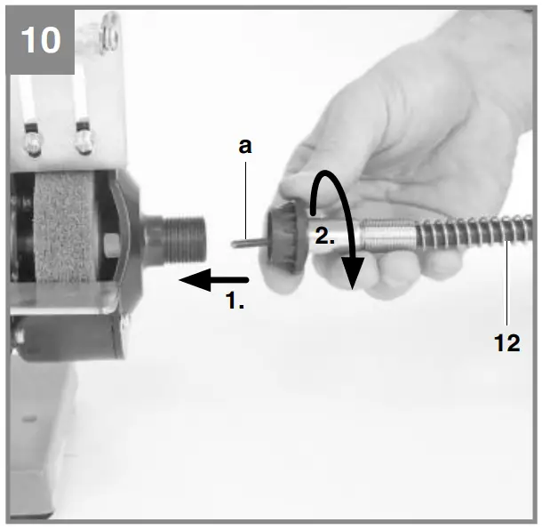 Installing the flexible shaft