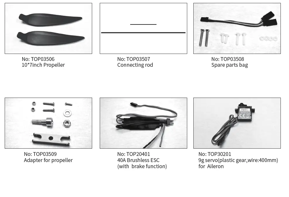 TOP RC HOBBY TOP090B Lightning 2100 Radio Control Model Airplane fig 15