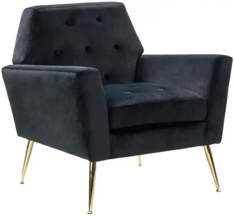 HULALA HOME CHWH0231 Velvet Fabric Armchair