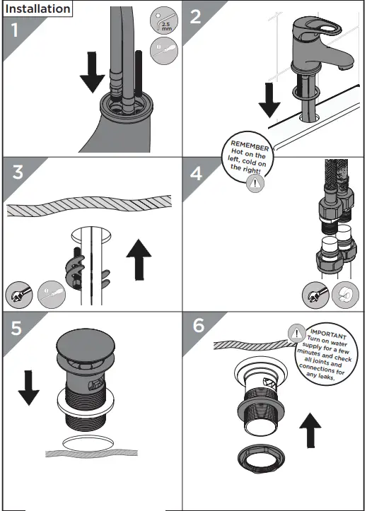BRISTAN IRS BAS C (D1) Iris Chrome Basin Mixer Tap FIG (15)