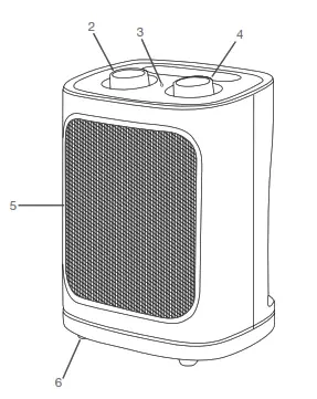 Pro Breeze PB H18 Mini Ceramic Heater - fig