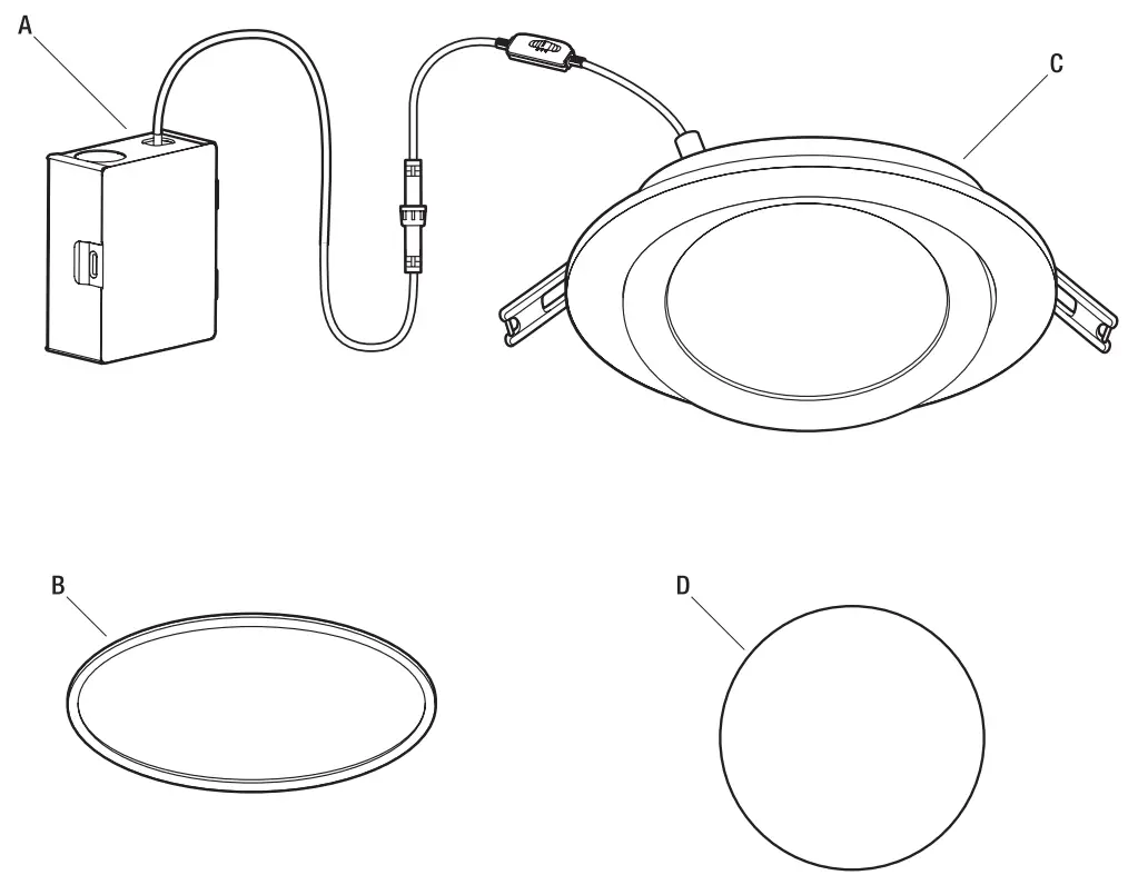 Commerical Electric 91000 Series Magic Eyeball Recessed Light - fig 1