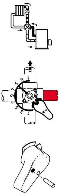 Honeywell V5442N Compact 4-way - Boiler supply enters2