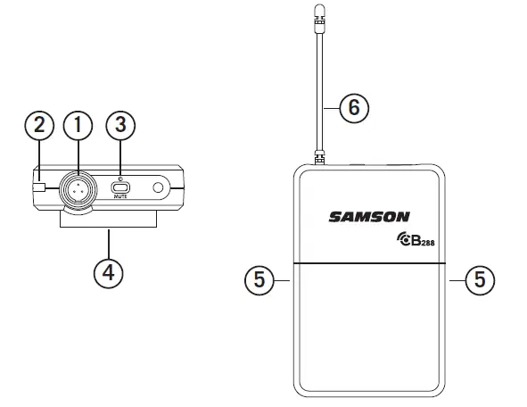 Samson CH288 Wireless Handheld Microphone Transmitter (4)