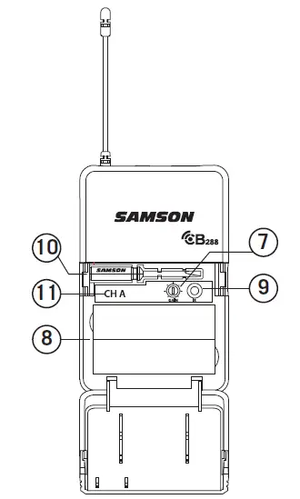 Samson CH288 Wireless Handheld Microphone Transmitter (5)