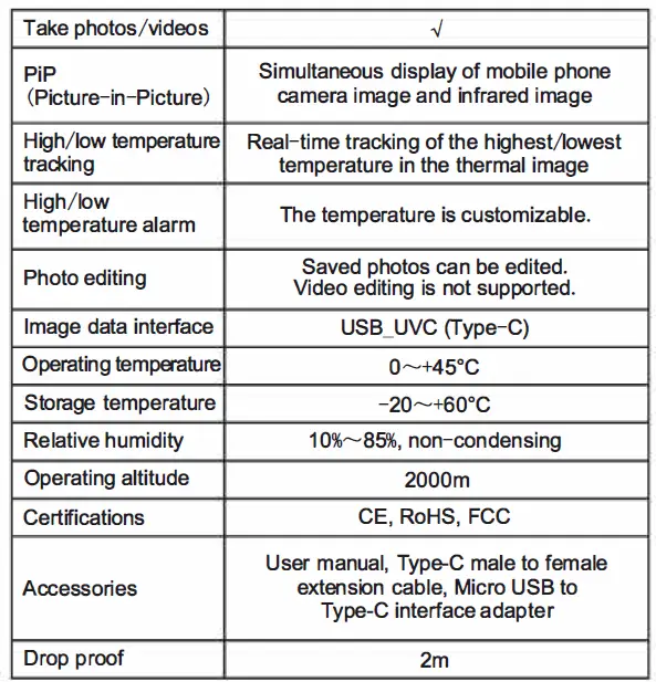 UNI-T UTi120Mobile Thermal imager for Smart Phone fig44