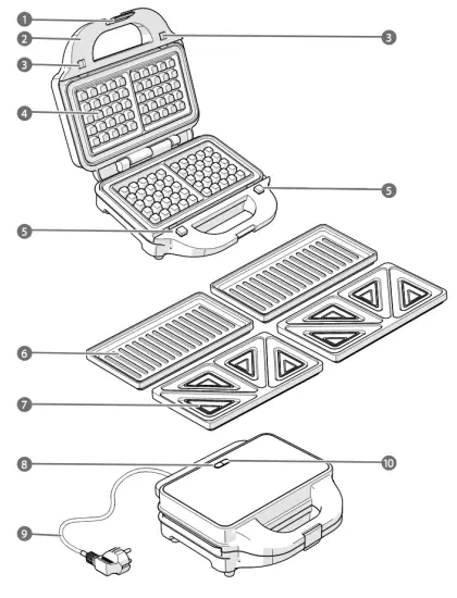 nedis KAMG120FBK Multi Grill -in 1 -