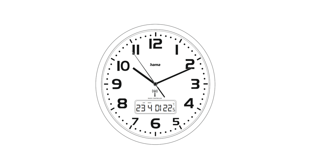 Hama 00 186333 Radio Wall Clock Instruction Manual Hama 00 186333 Radio Wall Clock Instruction Manual