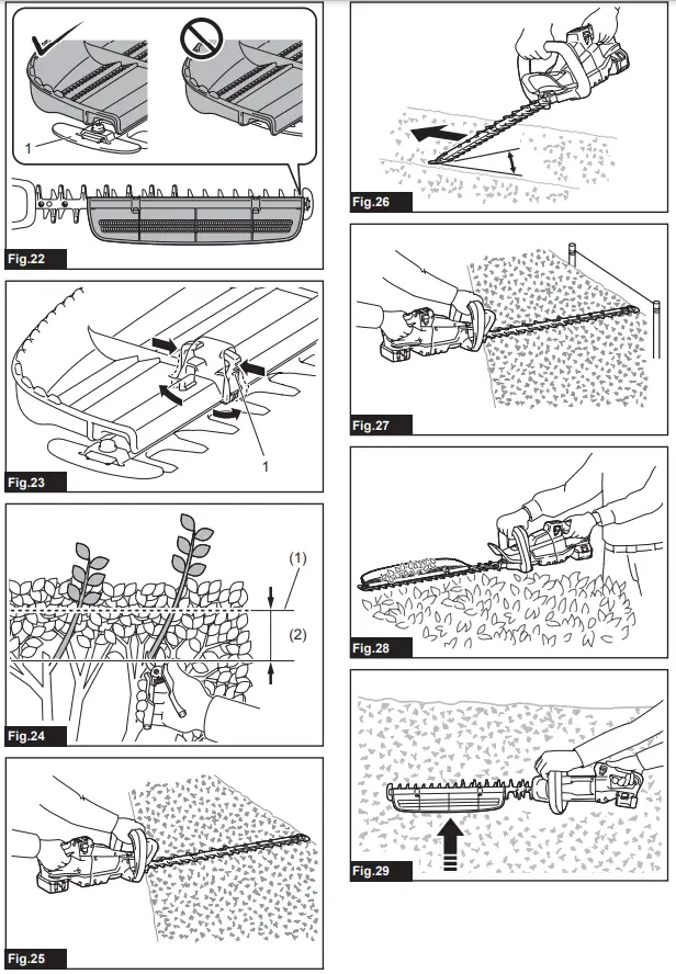 makita DUH502 Cordless Hedge Trimmer - Fig 3
