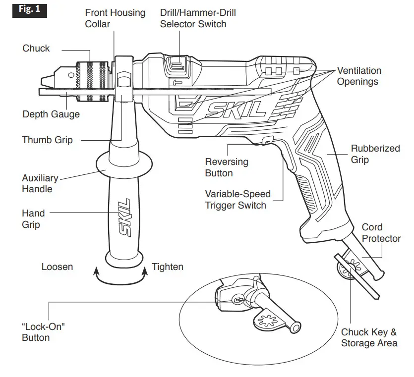 SKIL HD182001 Hammer Drill - Figure 1