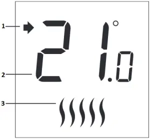 Honeywell RLV3120 - Temperature display and setting 1