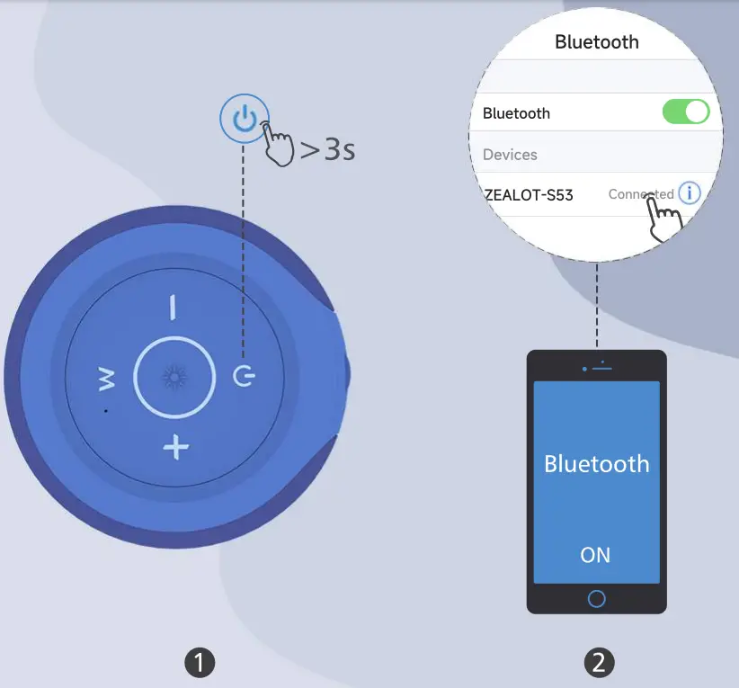 ZEALOT S53-Black Portable Bluetooth Speaker - fig 1