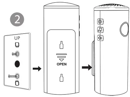 KERUI MY7+F58 Wireless Doorbell - installation 2