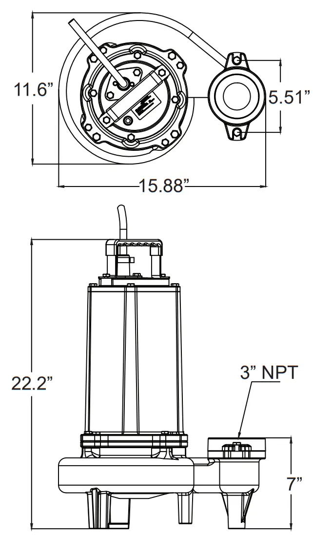 ion Technologies SEF100 SEF200 Heavy Duty Sewage Pumps - fig 1