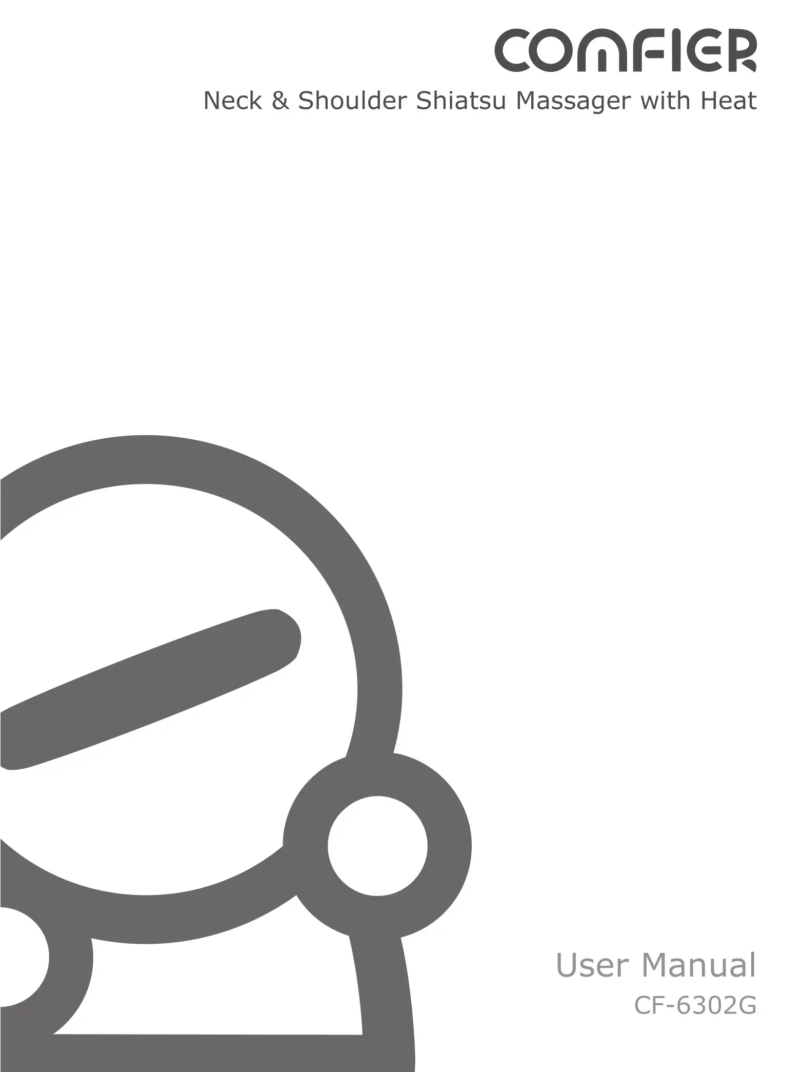 COMFIER CF-6302G Neck and Shoulder Shiatsu Massager with Heat User Manual