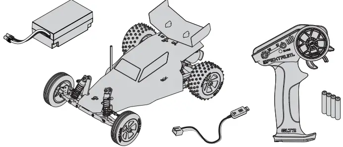 Astra MINI JRX2 2WD Buggy Brushed RTR Blue 2.4Ghz Inkl-fig2