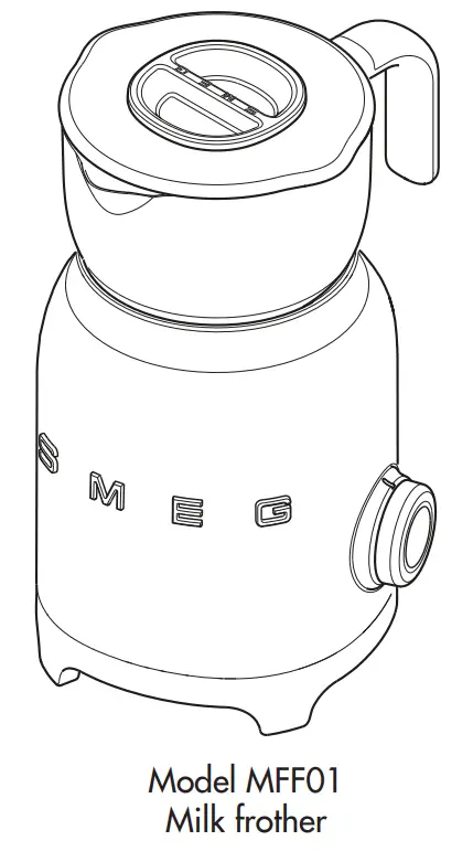 smeg MFF01WHEU White Retro Milk Frother-fig1