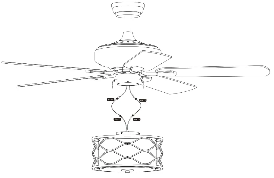 SILJOY CFL-8432 52-Inch Crystal Ceiling Fan - 13