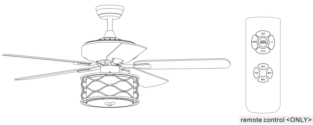 SILJOY CFL-8432 52-Inch Crystal Ceiling Fan - 17