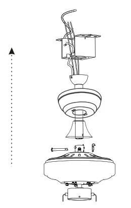 SILJOY CFL-8432 52-Inch Crystal Ceiling Fan - 6