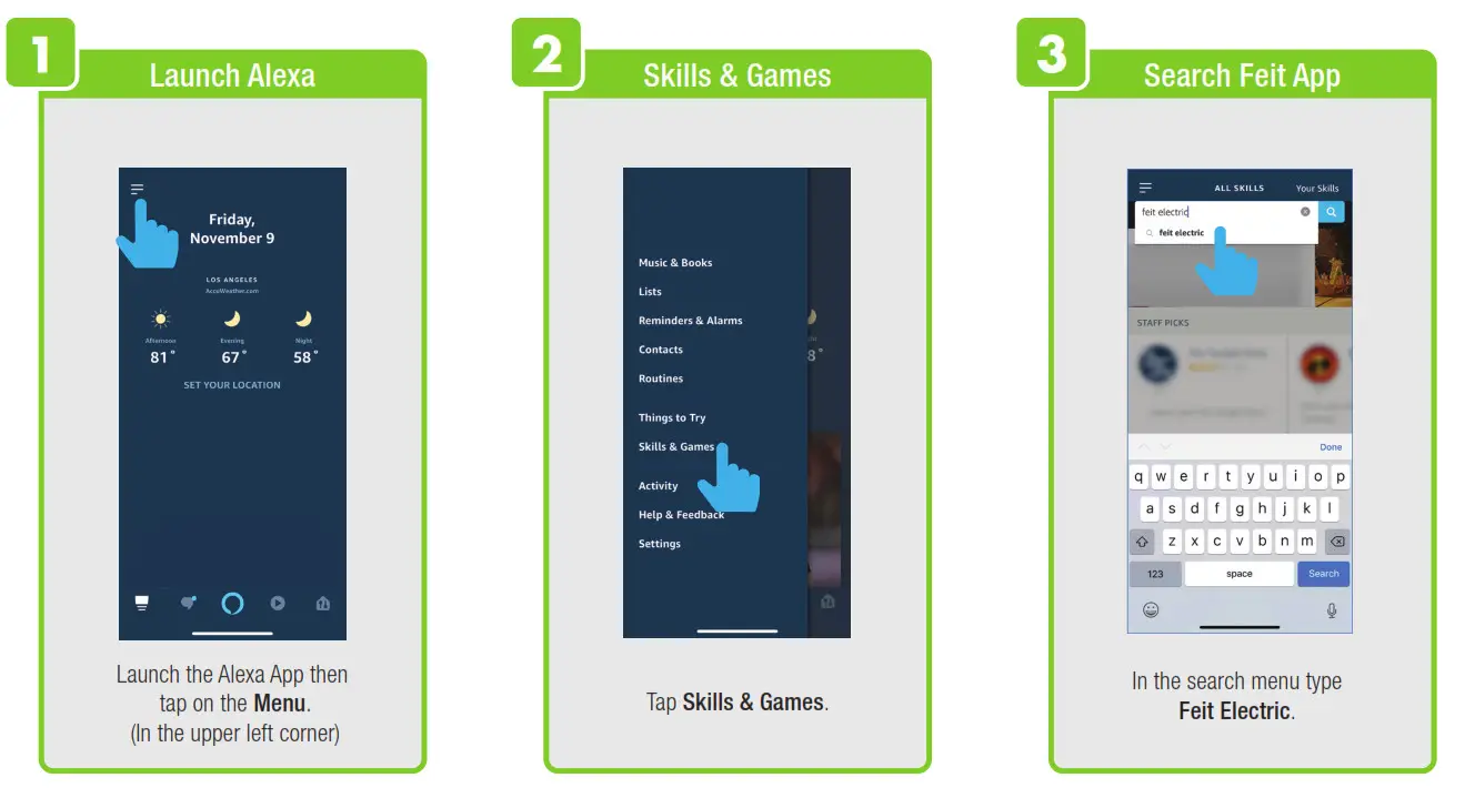 Feit Alexa - Siri - Google Assistant Setup - CONNECTING TO ALEXA 1