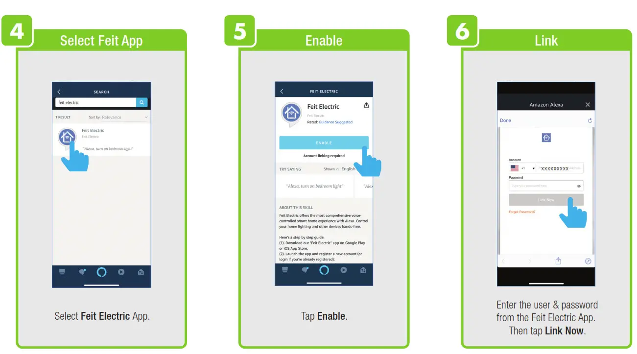 Feit Alexa - Siri - Google Assistant Setup - CONNECTING TO ALEXA 2