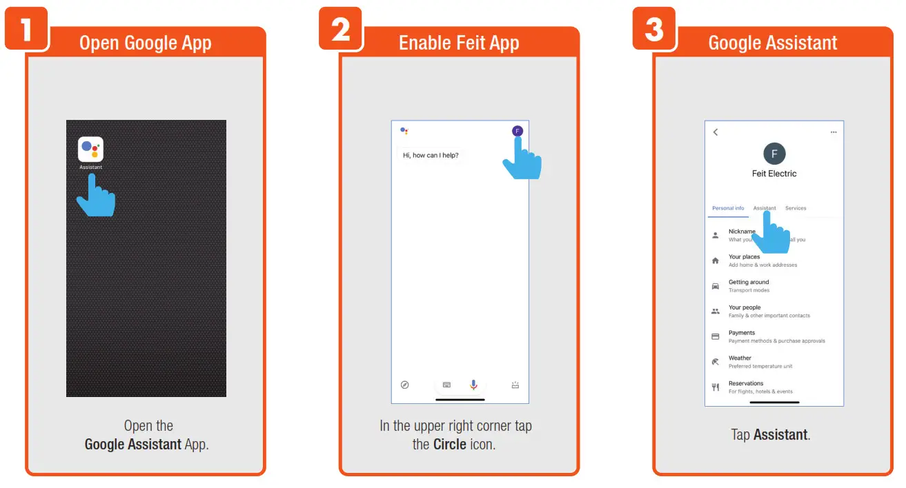 Feit Alexa - Siri - Google Assistant Setup - CONNECTING TO GOOGLE ASSISTANT 1