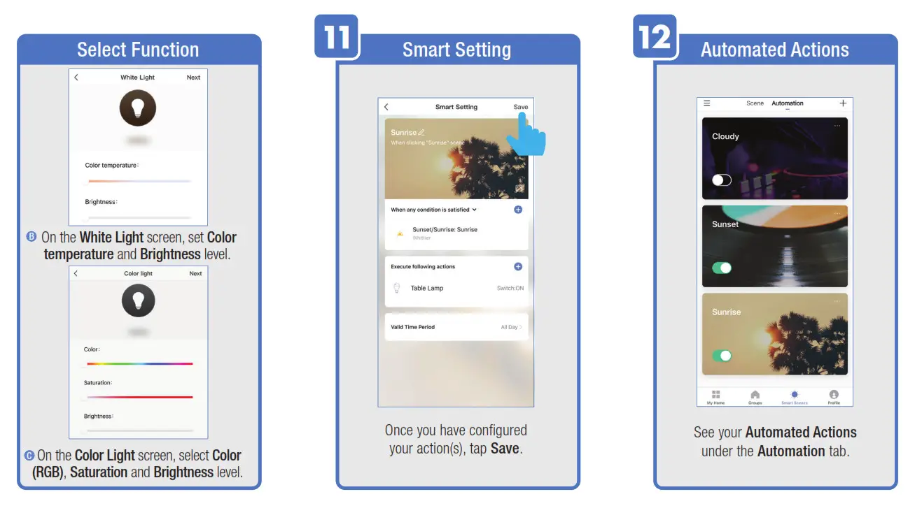 Feit Alexa - Siri - Google Assistant Setup - CREATING SMART SCENES 7