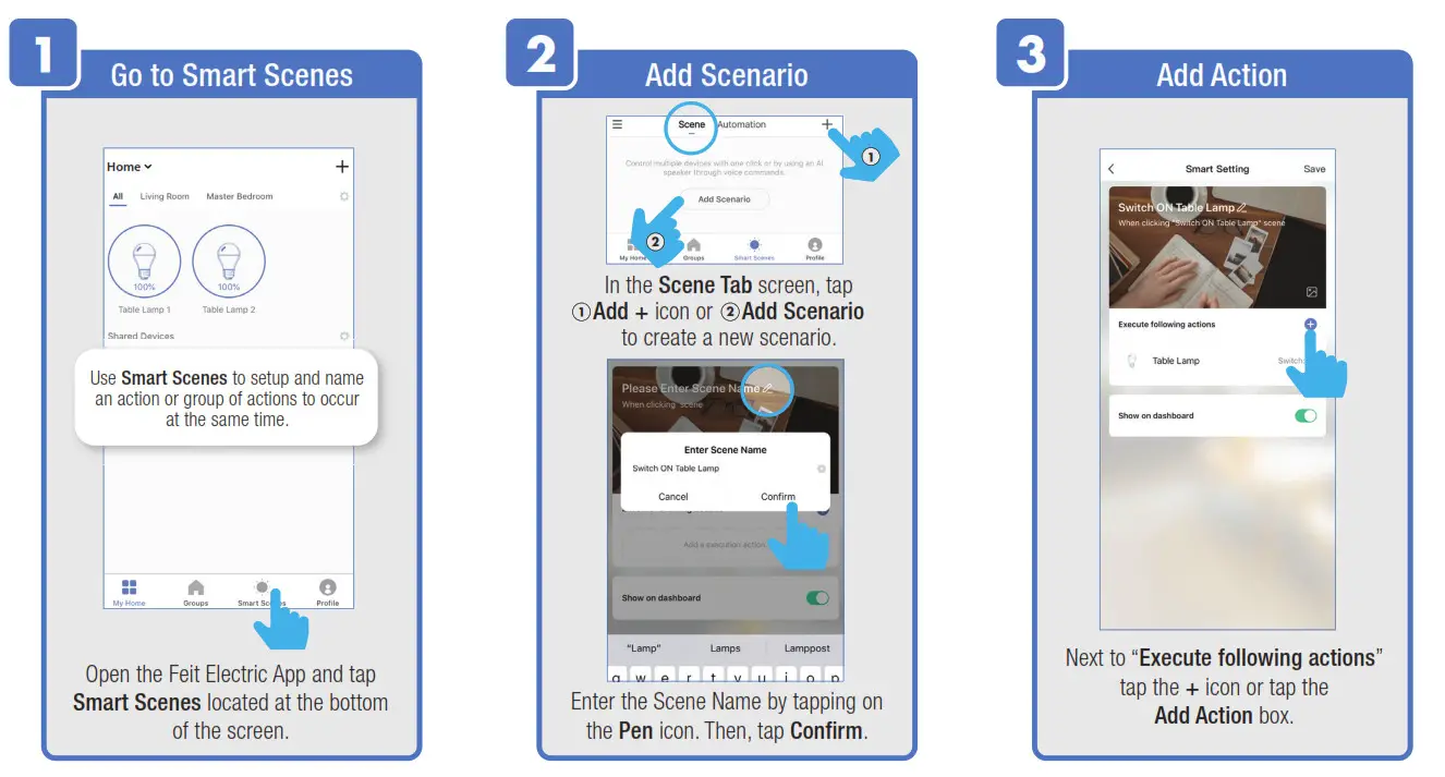 Feit Alexa - Siri - Google Assistant Setup - CREATING SMART SCENES