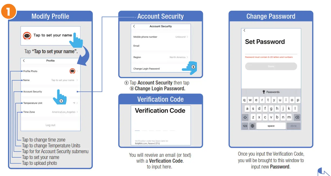 Feit Alexa - Siri - Google Assistant Setup - PROFILE PASSWORD