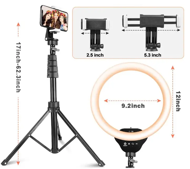 Aureday-MINI-Coms-12-Inch-LED-Ring-Light-with-Stand-fig-2