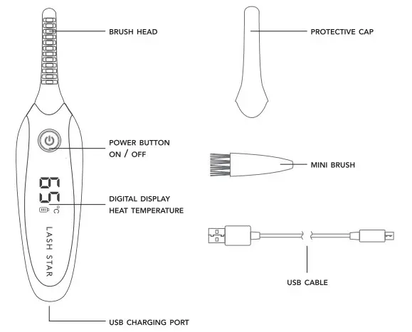 LASH STAR Heated Eyelash Curler (1)