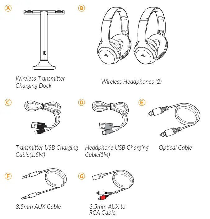 Avantree-WSHT-D6129-Dual-Wireless-Headphones-FIG-1