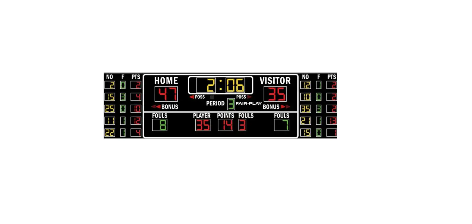 Fair-play Bb-1725-4 Basketball Scoreboard Instructions