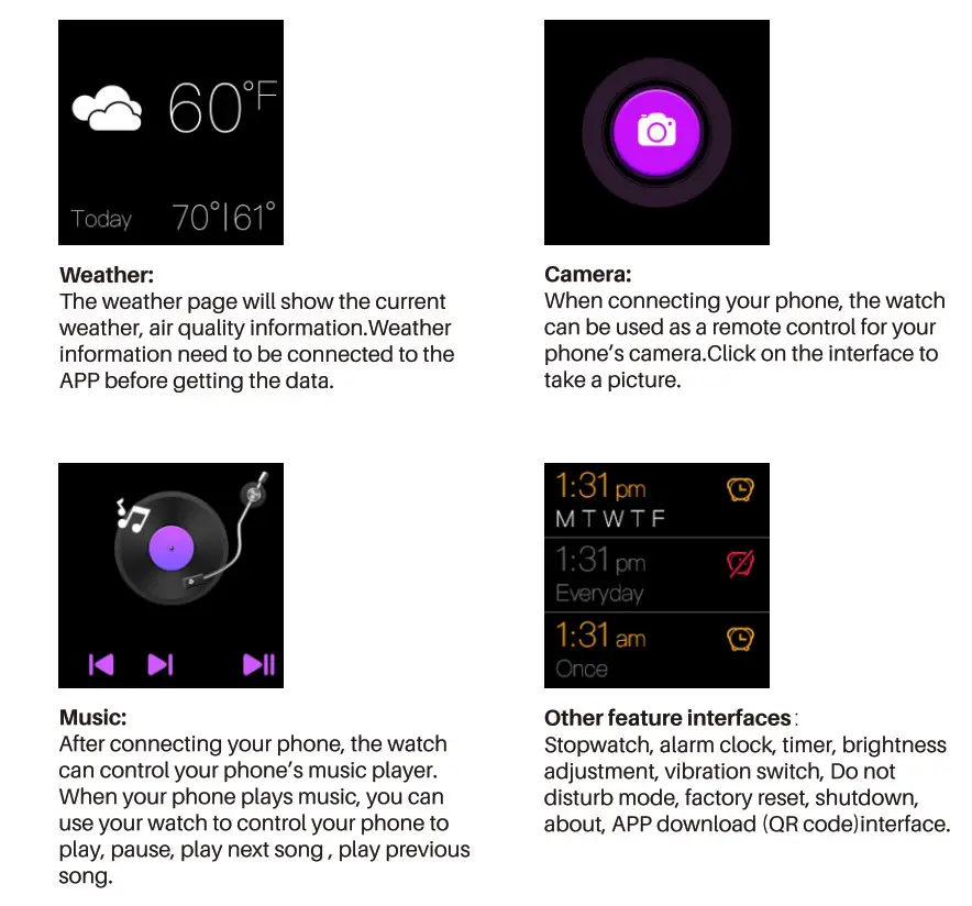 TOZO S1 Smart Watch Bluetooth - One class interface 2